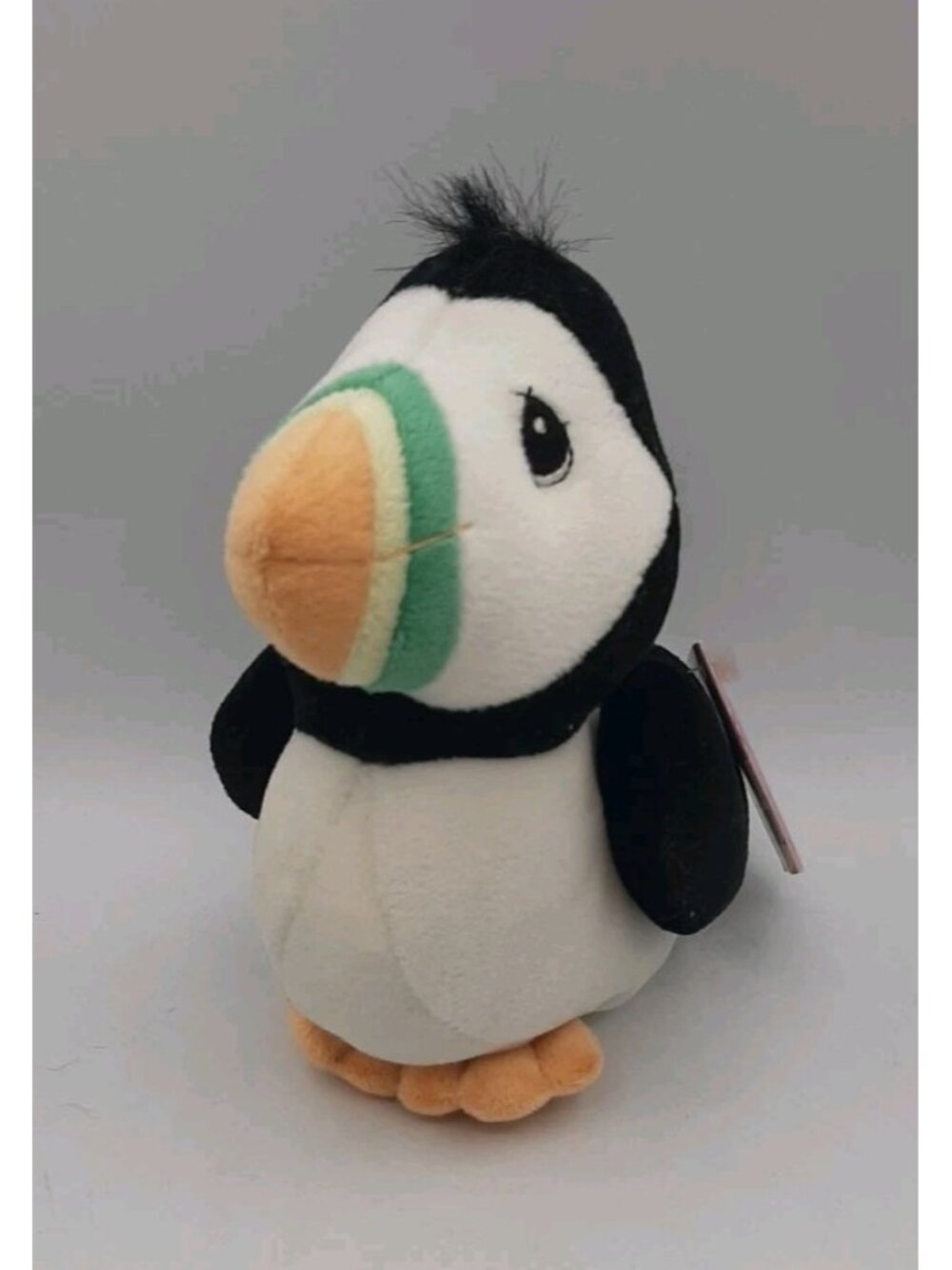 RARE Enesco Precious Moments Tender Tails Puffin Bird Plush Stuffed Toy 7" NWT